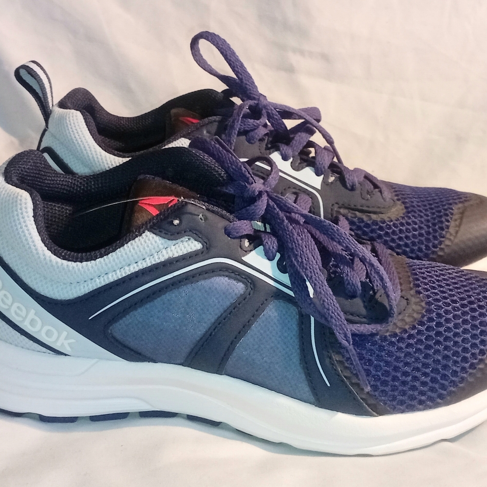 Womens Reebok Blue and White Sneakers Size 7